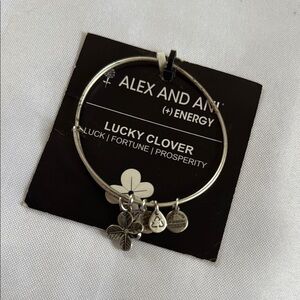 Alex and Ani Silver Lucky Clover Bracelet